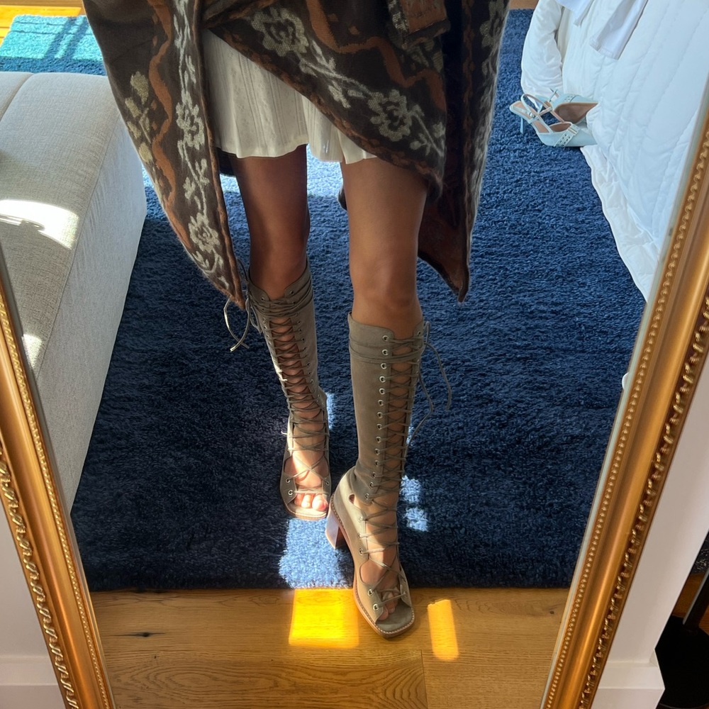 Freepeople x Jeffrey Campbell Zelda Laceup Gladiator Heeled Boots